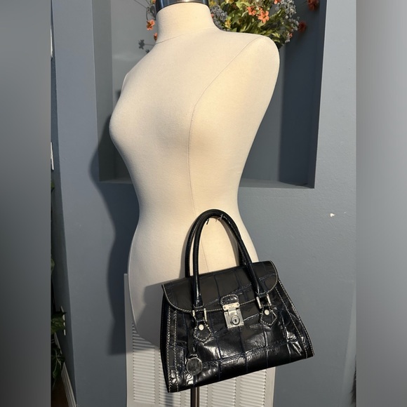 RARE Vintage Dooney & Bourke Bayou Collection Mini Satchel Blue Croc VGUC - Picture 16 of 16